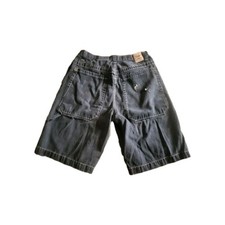 JNCO Jeans Vtg Mens Fire Flames Y2K Cargo Carpenter Shorts Grunge Black 34 READ