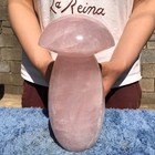 8.2LB Natural pink rose Quartz Crystal Mushroom Mineral specimen healing — photo 1