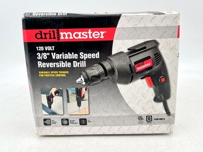 Drill Master 60614 120V 3/8-inch Variable Speed Reversible Drill Corded New