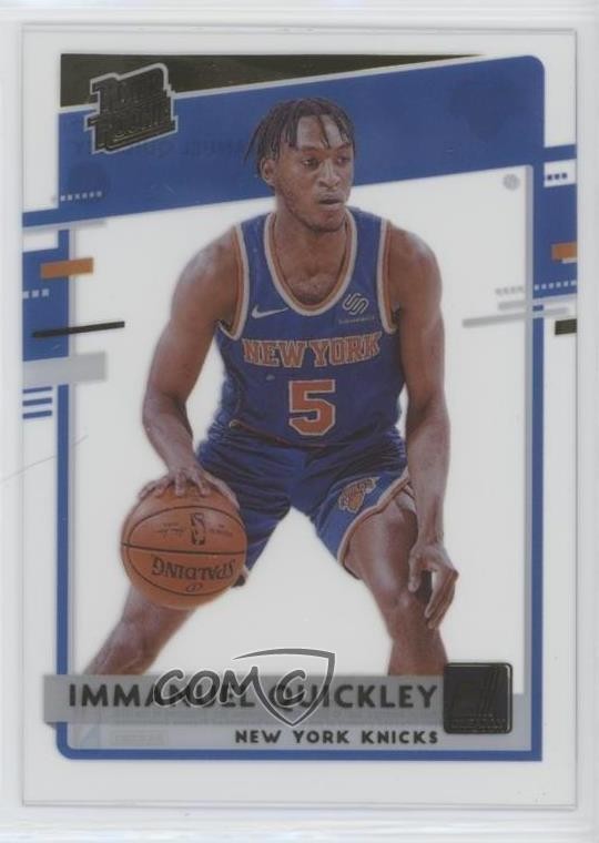 2020-21 Panini Clearly Donruss Rated Rookie Gold Immanuel Quickley #77 0d07