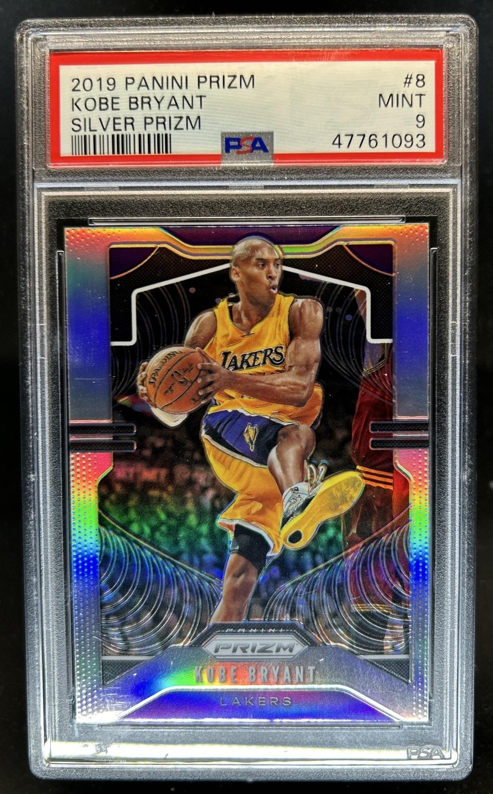 2019-20 Panini Prizm Kobe Bryant Prizm Silver #8 Lakers PSA 9