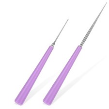 2 Piece Jewelry Making Bead Reamer Tool, Diamond 13cm, 11cm, Purple