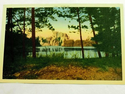 Sylvan Lake P-421 Oversize Linen Giant Post Card