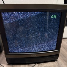 Flawed Sony Trinitron KV-27TR10 CRT Color TV 27" Retro Gaming Television 1989  