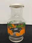 VINTAGE ANCHOR HOCKING ORANGE JUICE CARAFE/JUG/PITCHER WITH LID