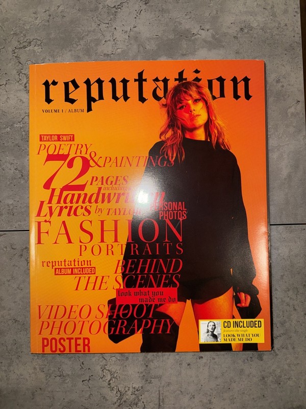 2017 Taylor Swift Reputation Magazine Vol. 1 Paperback No Poster, No CD