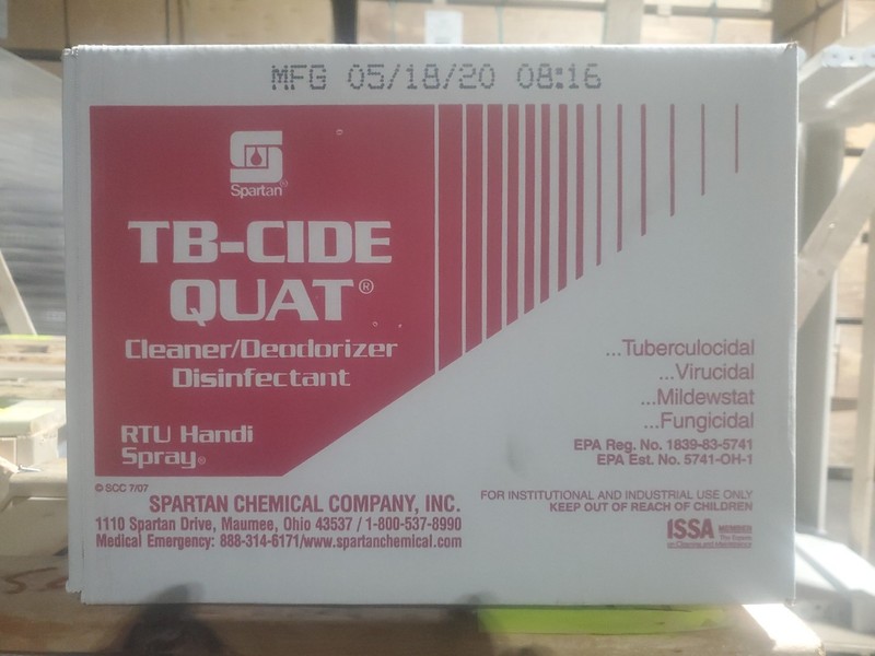 12 X 32oz Spartan Tb-Cide Quat- Cleaner / Disinfectant / Deodorant, (12 bottle)