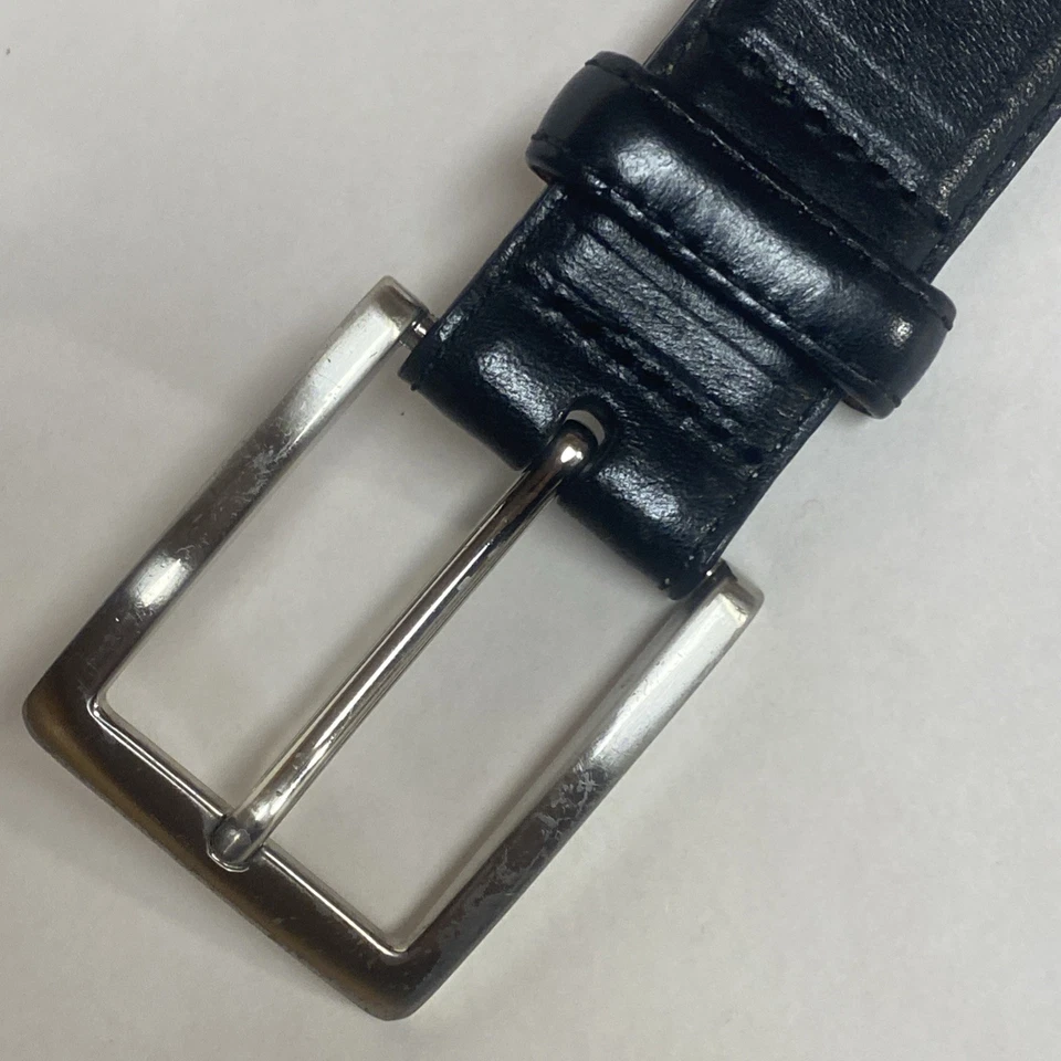 Cinturón de vestir Trafalgar de cuero genuino negro para hombre talla 36 hecho en China. 020 Foto 2 de 4