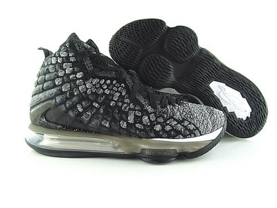 Nike Lebron XVII 17 Flyknit Black White Oreao BQ3177 002 UK_8 US_9 Eur 42.5