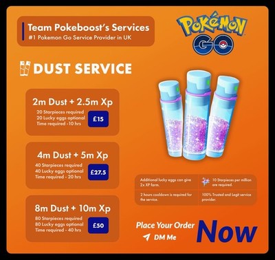 Pokémon Go 2 Millionen Sternenstaub Farm / SCHNELL / BESCHREIBUNG LESEN