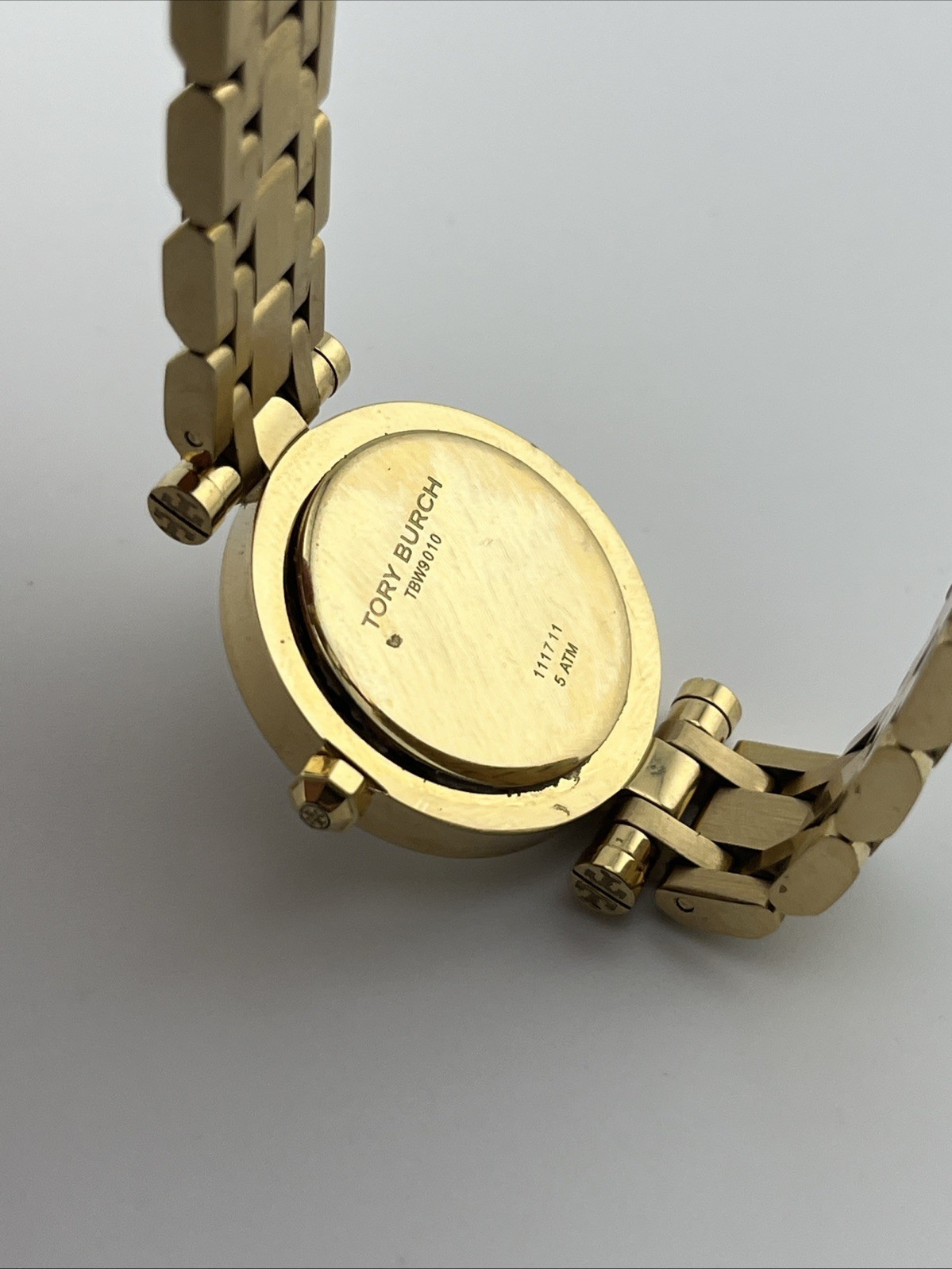 Tory Burch Classic Small Navy Blue Dial & Gold Tone Watch TBW9010 *Working* thumbnail 9