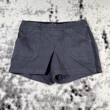 Spanx Twill Stretch Shorts Womens Size Extra Large Gray Stretch Comfort