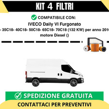 Kit 4 Filtri Tagliando per IVECO Daily VI Furgonato 35S18- 35C18- 40C18- 50C1...