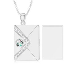 SOULMEET Personalized 10K 14K 18K Solid Gold/Plated Gold Envelope Locket That...