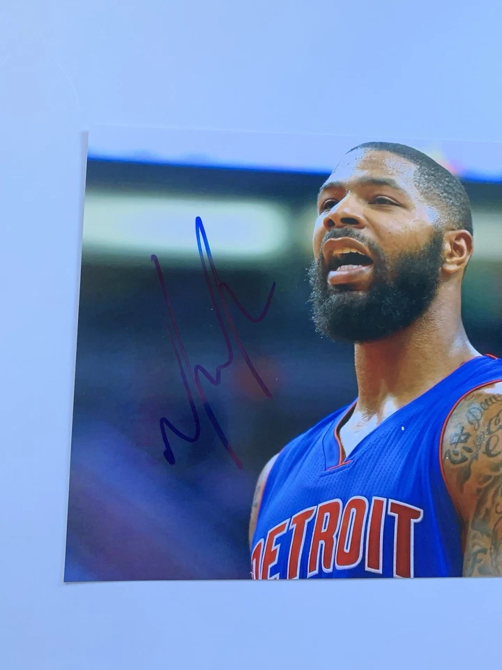 Foto 8x10 autografiada firmada por Marcus Morris Detroit Pistons GTPA Foto 2 de 2