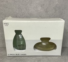 Marks And Spencer Bud Vases Glass BNIB Beautiful Designs And Bubbled Glass
