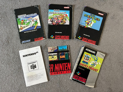 Nintendo SNES Anleitungen: Super Mario World, Mario Kart, Tiny Toons, Bugs Bunny