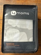 4MOMS Breeze Waterproof Baby Bassinet Sheet, Grey White Bubbles NWT