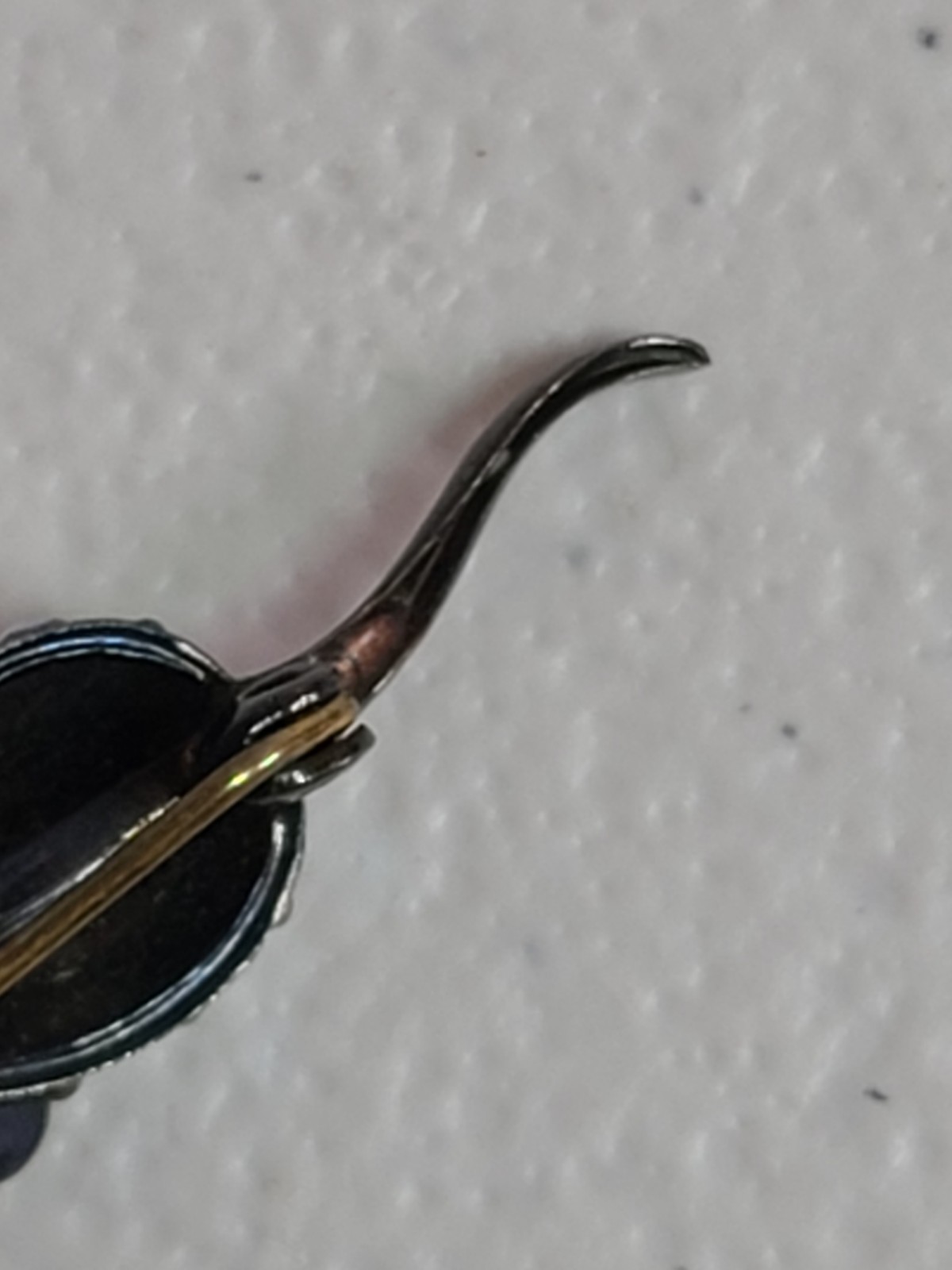 Tiny AB Crystal Rhinestone Mouse Pin Vintage 1980… - image 7