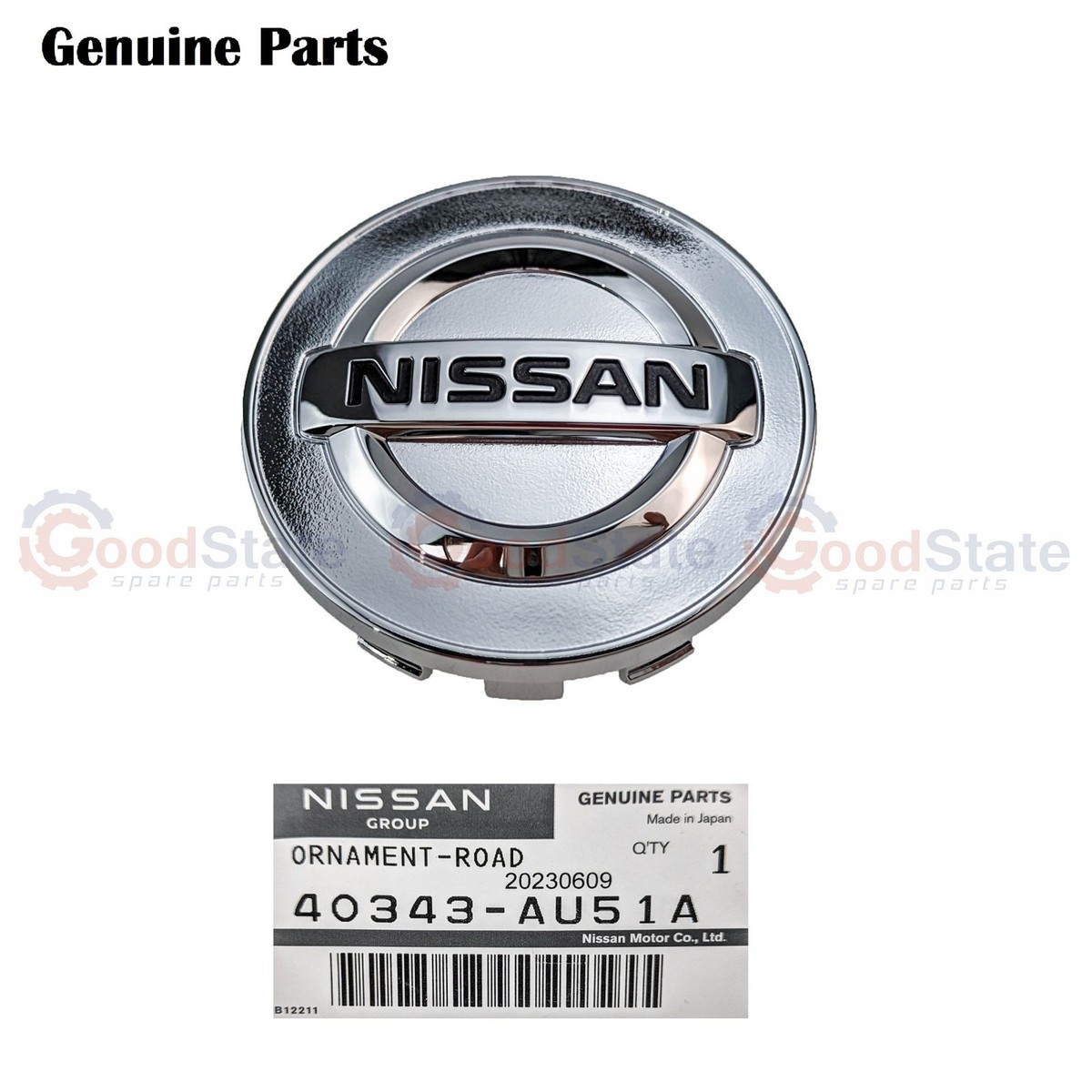 GENUINE Nissan Elgrand E51 E52 X Trail T31 Wheel Centre Hub Cap Chrome 54mm