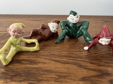 Set 4 statuine elfo pixie natalizio Giappone vintage MCM anni 50 60