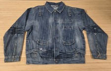 Vintage Rocawear Denim Jacket Youth XL Blue Jean Embroidered Logo Y2K 2000s
