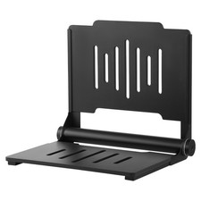 Shower Seat Fold-Down Wall Mount, 17.8", Supportive Backrest, 400lb Capacity