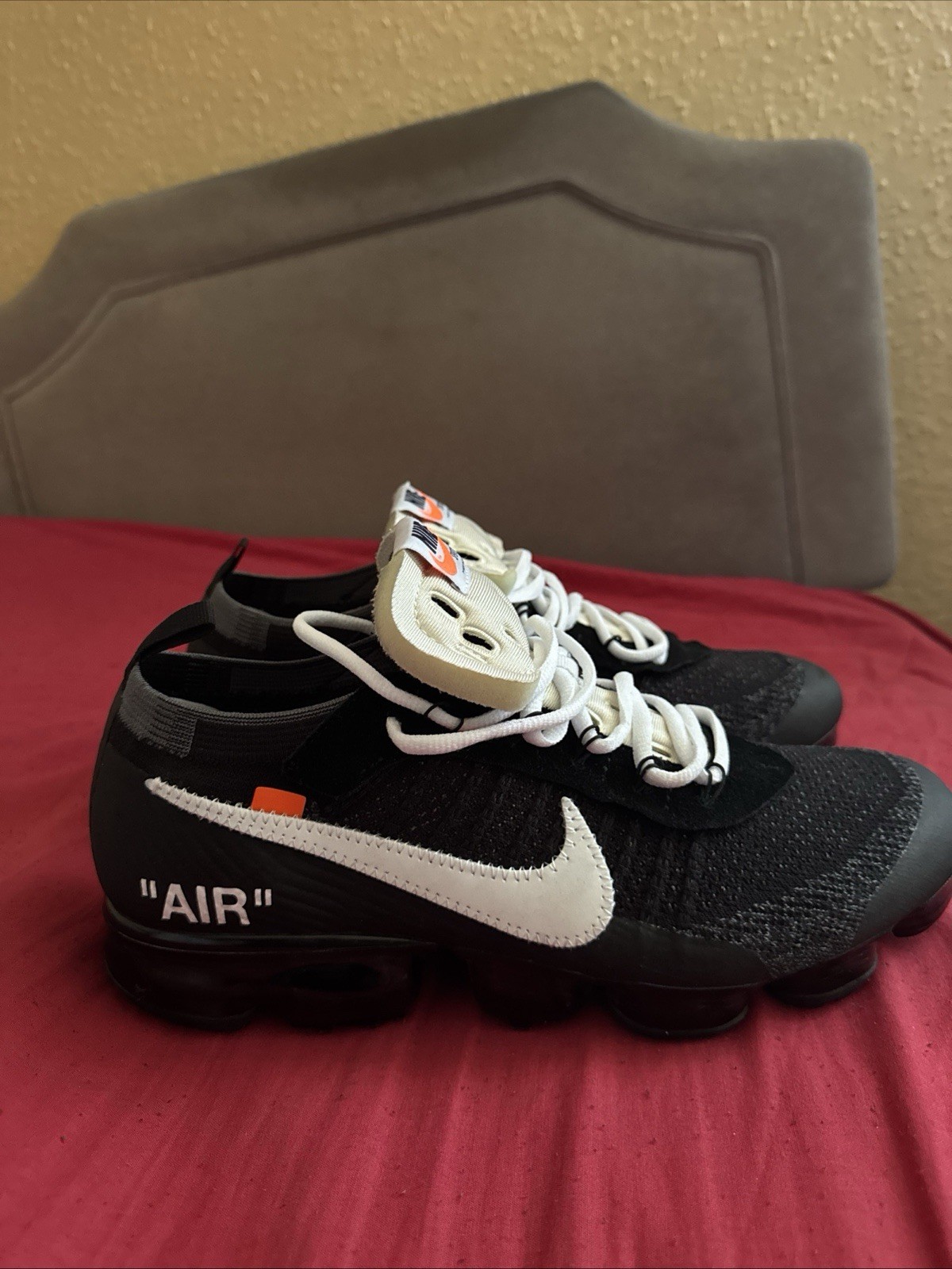 OFF WHITE X NIKE Nike Air VaporMax Off White Uk 12 Us 13 47 in nero con pizzo extra blu
