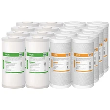 1-8 Pack 10x4.5" Whole House 5 Micron Sediment Coconut Carbon Block Water Filter