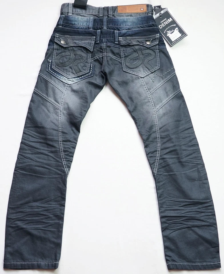 Jean Japrag Denim JR3121 homme taille 30 S petit W29 W30 L32 bouton mouche... - Photo 3/4