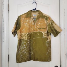 Vintage Andrade Hawaiian Shirt Mens Small/Medium Floral USA minor flaw