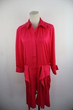 GUESS Women Fuchsia Long Sleeve Midi Vintage Dress With Belt, Light