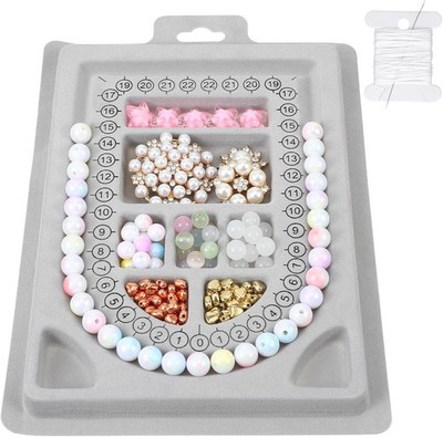 Bead Plate, Bracelet Bead Boards for Jewelry Making 9 Recessed Compartments