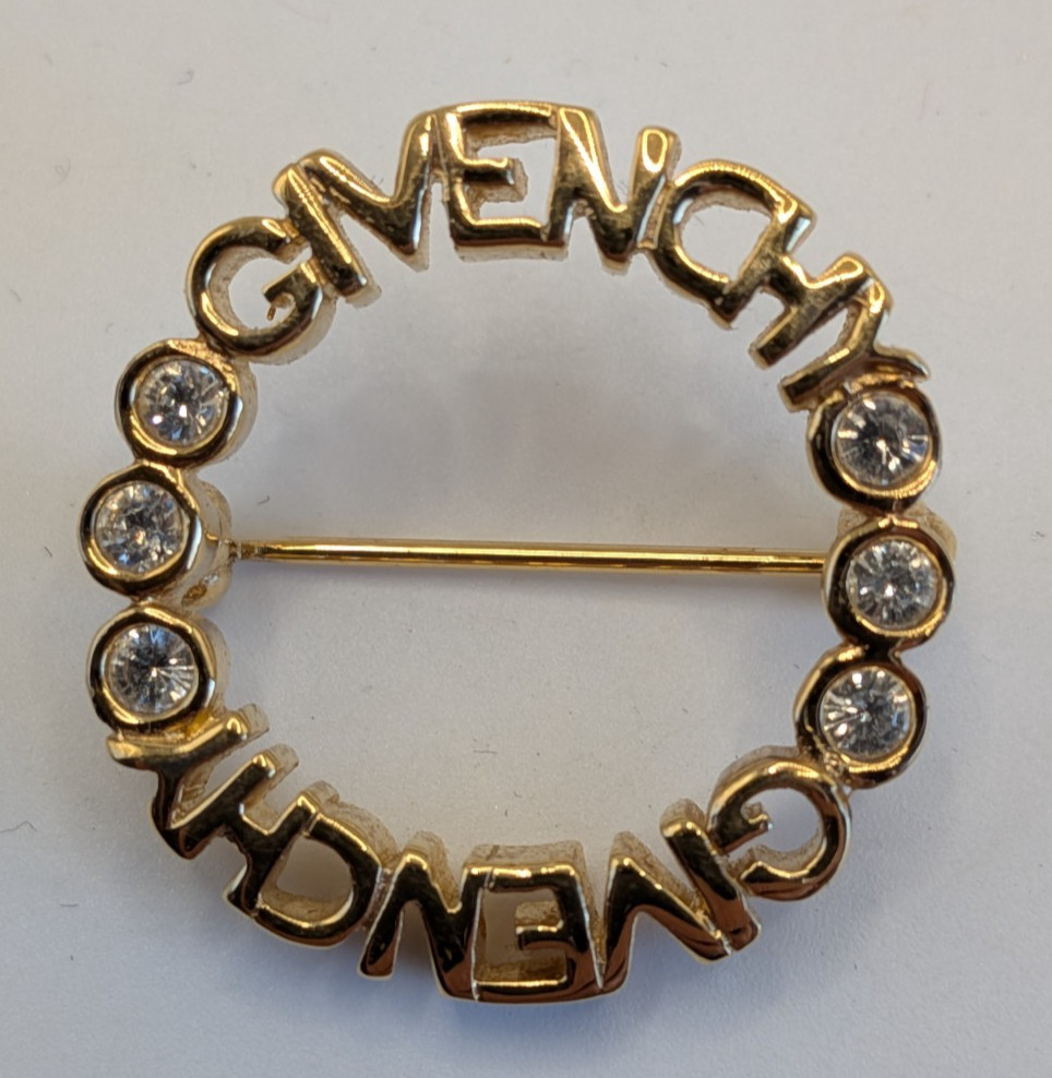 Givenchy Circle Rhinestone Pin - image 3