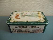ancienne boîte Chocolat Poulain Massilly France déco vintage advertising box pub