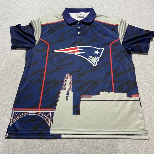 NEW ENGLAND PATRIOTS NFL TEAM APPAREL POLO GOLF SHIRT SIZE 2XL 2-SIDED LOGO