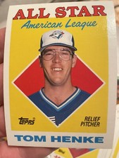 Tom Henke All Star 1988 Topps MLB Baseball #396 Toronto Blue Jays