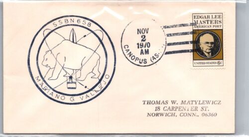 USS Mariano G. Vallejo (SSBN658) Submarine US Naval Cover - 1970