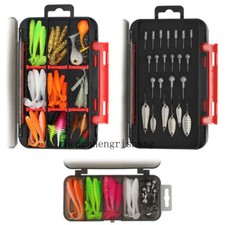 35pcs/Box Spoon Lead Jig Head Fishing Hooks Soft Crappie Lure Baits Tackle Set
