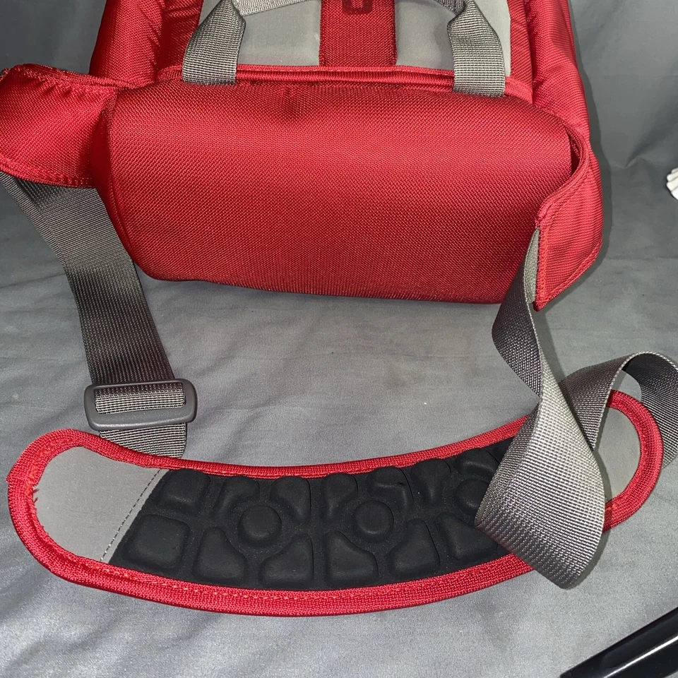 Estojo de câmera Click Elite vermelho acolchoado alça longa vários bolsos bolsa de chuva - Imagem 3 de 4