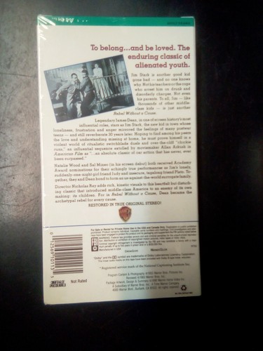 Rebel Without a Cause (VHS, 1990, Warner Bros) Brand New Sealed James Dean - Picture 2 of 3