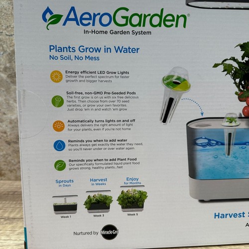 AeroGarden Harvest Slim Gourmet Herb Seed 6 Pods Kit Black Item #901120-1200 NIB - Picture 5 of 11