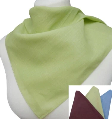 MARKENLOS leichtes Damen Nickituch Halstuch 100% Baumwolle uni einfarbig Tuch 1648