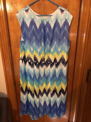 Multicolored Dress Barn Cocktail Dress, Size 18, Excellent Condition! - Afbeelding 1 van 2