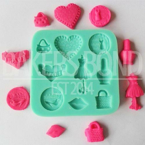 9 Fashion & Heart Shaped Silicone Mould Wedding Chocolate Cake Baking Icing ice - Picture 2 of 2