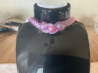Gargantilla De macrame  Para Mujer, Collar Hecht en casa Rosa lila