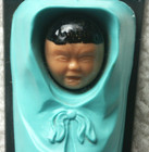 Inuit Eskimo Native American Baby Papoose Hard Plastic Wall Hanging Vintage Toy — photo 2