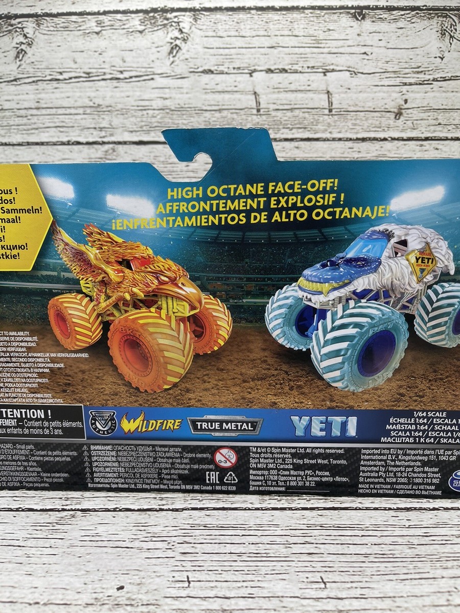 MONSTER JAM 1:64 Fire Ice Zombie El Toro Loco 2 pack 2020 spin