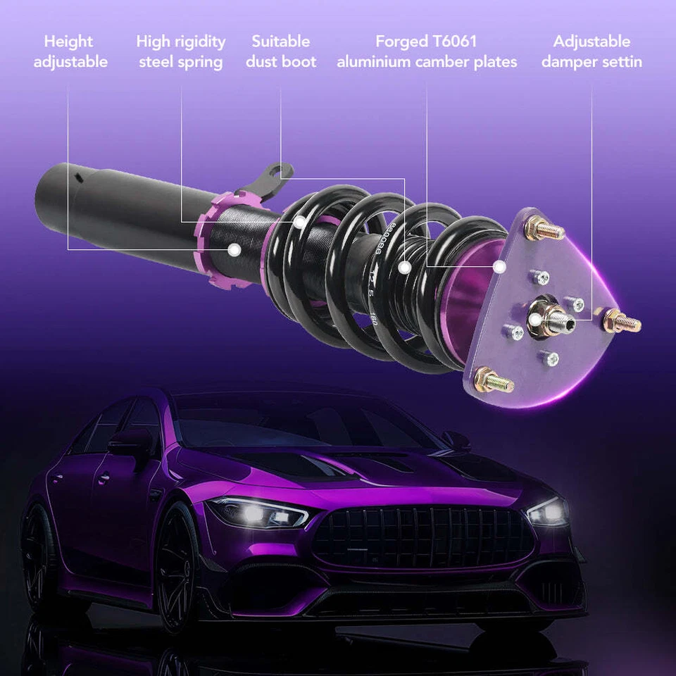 Front Rear Adjustable Coilover Suspension Kit Front Rear for Mazda 3 2004-2013 Foto 4 de 4