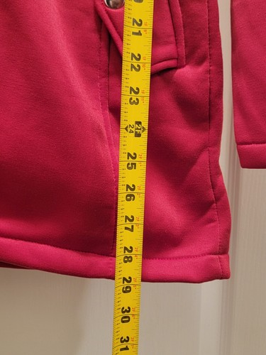 Big Chill Rain Coat Hooded Fleece Womens Size Small Parka Full Zip Long Red - 第 11/15 張圖片